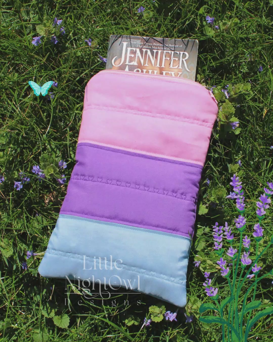 Pastel Chapter — Small Zippered Book Sleeve